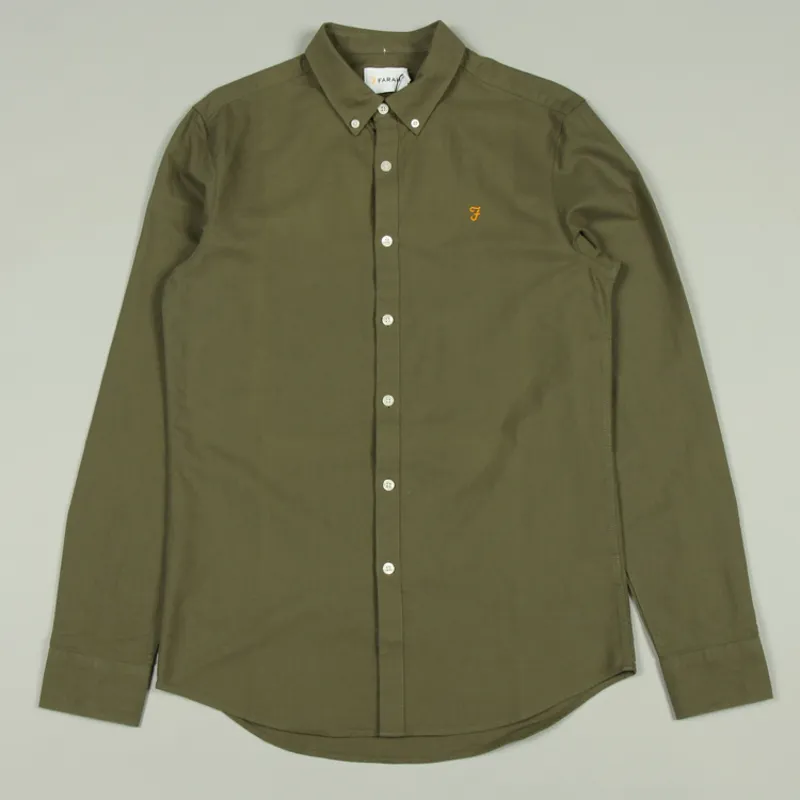Farah Brewer LS Shirt - Military Green